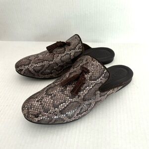 Born Handcrafted Corrin Leather Mules Python tassels comfort shoe Women's size 8